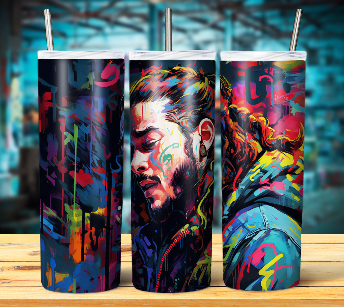 Paint Splat Music Sublimation 20oz Image