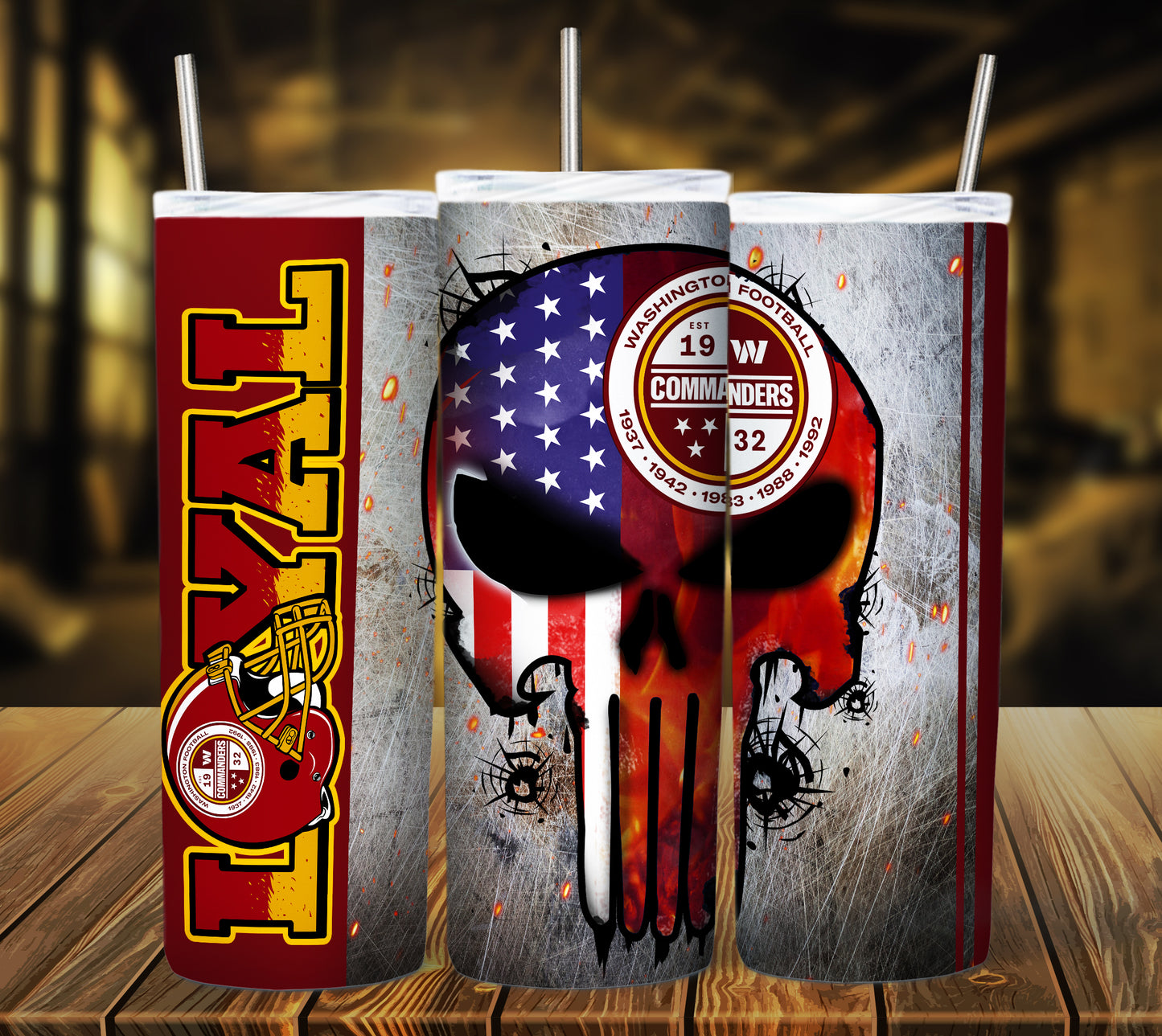 Football 20oz Sublimation Tumbler Image