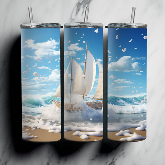 60 Beach Sublimation Tumbler Images Bundle 20 oz