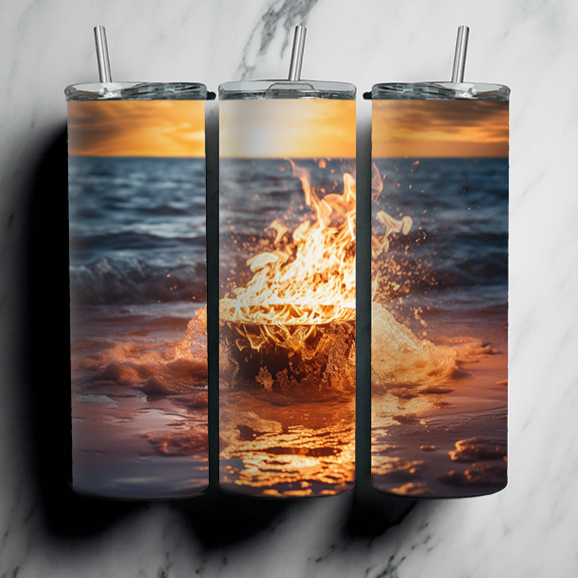 60 Beach Sublimation Tumbler Images Bundle 20 oz