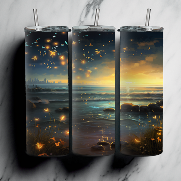 60 Beach Sublimation Tumbler Images Bundle 20 oz
