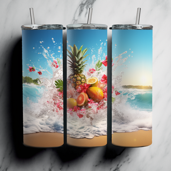 60 Beach Sublimation Tumbler Images Bundle 20 oz