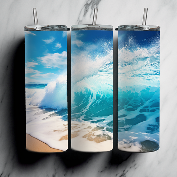 60 Beach Sublimation Tumbler Images Bundle 20 oz