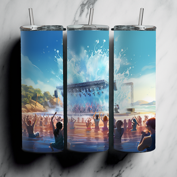 60 Beach Sublimation Tumbler Images Bundle 20 oz