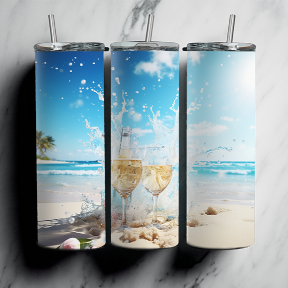60 Beach Sublimation Tumbler Images Bundle 20 oz