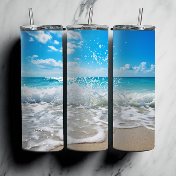 60 Beach Sublimation Tumbler Images Bundle 20 oz