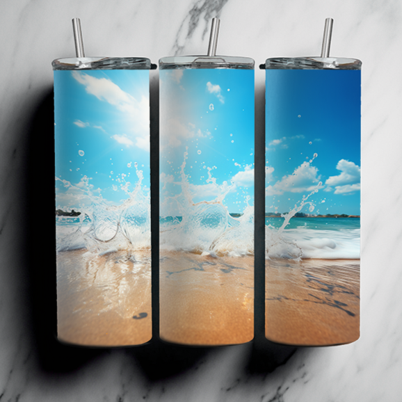 60 Beach Sublimation Tumbler Images Bundle 20 oz
