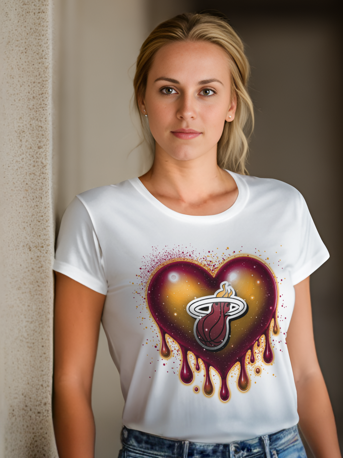 HeartDrip Basketball Sublimation/DTF T-shirt Images