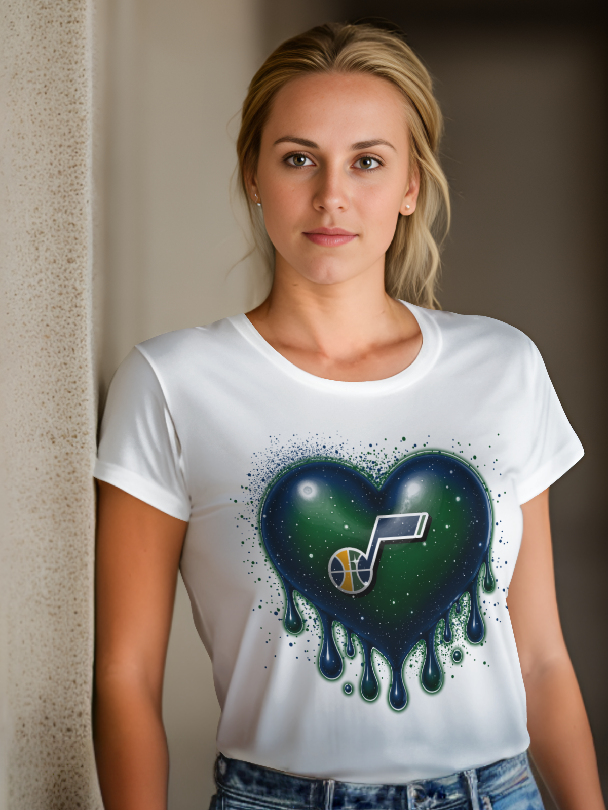 HeartDrip Basketball Sublimation/DTF T-shirt Images