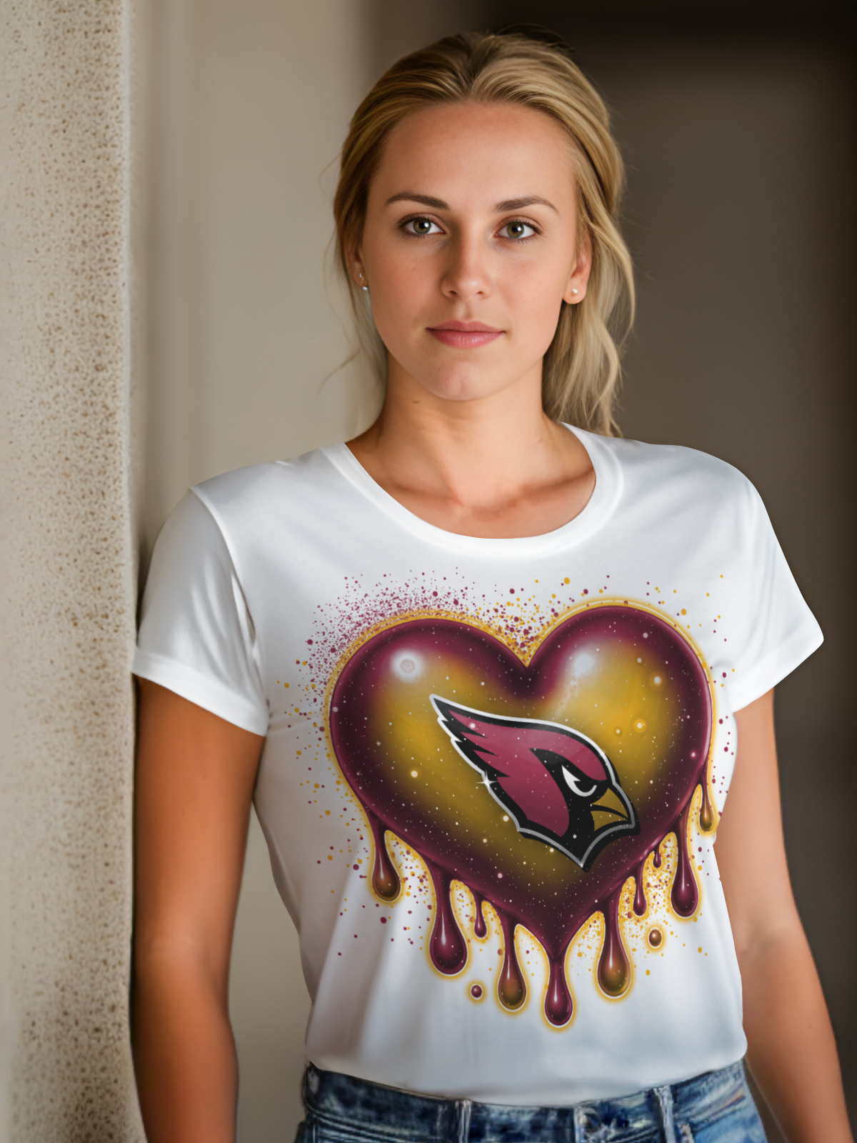 HeartDrip Football Sublimation/DTF T-Shirt Images