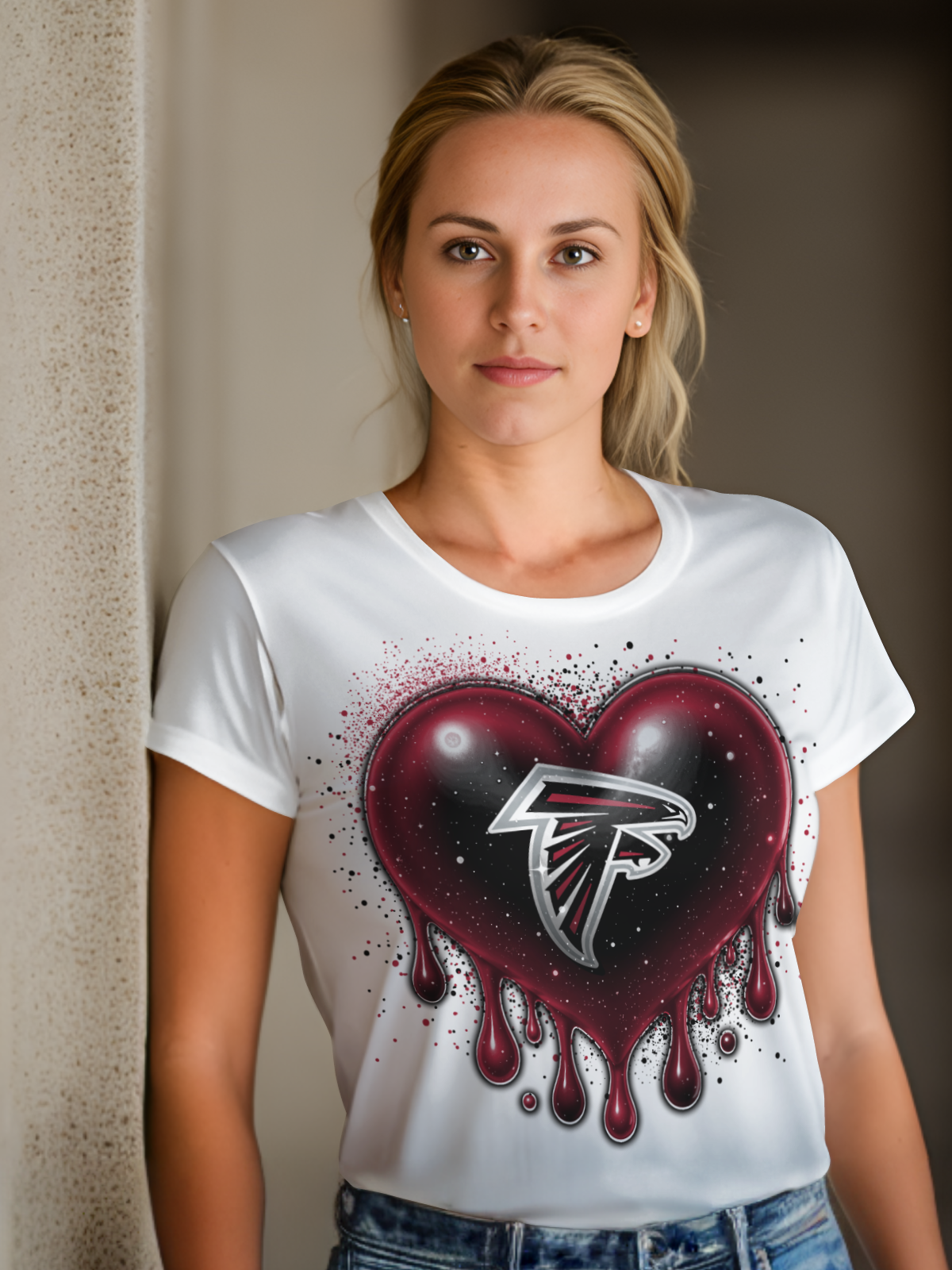HeartDrip Football Sublimation/DTF T-Shirt Images