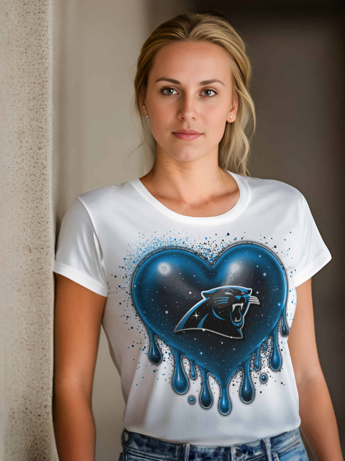 HeartDrip Football Sublimation/DTF T-Shirt Images