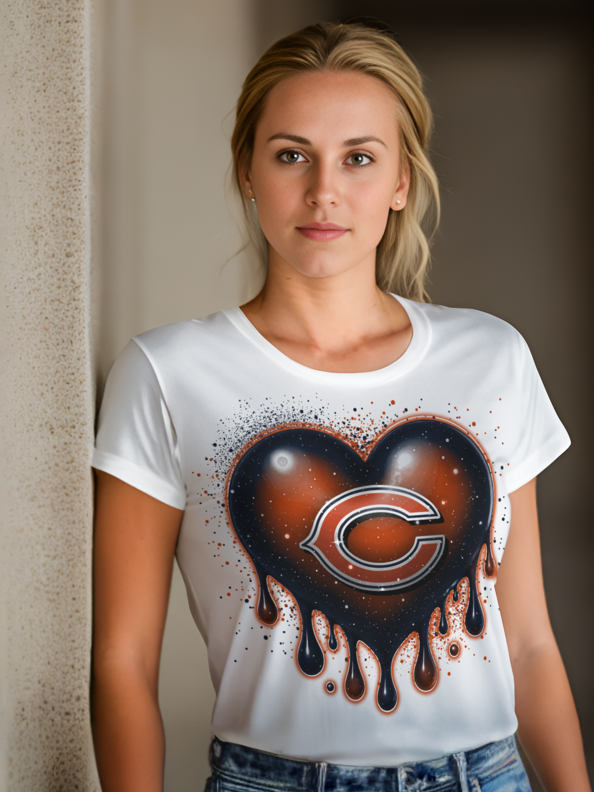 HeartDrip Football Sublimation/DTF T-Shirt Images