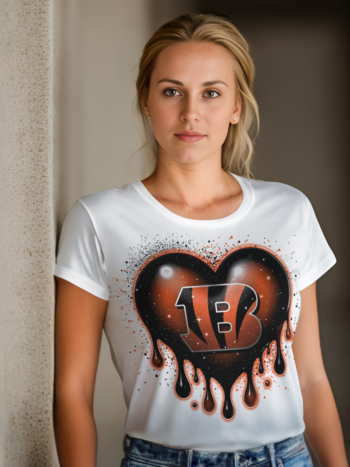 HeartDrip Football Sublimation/DTF T-Shirt Images