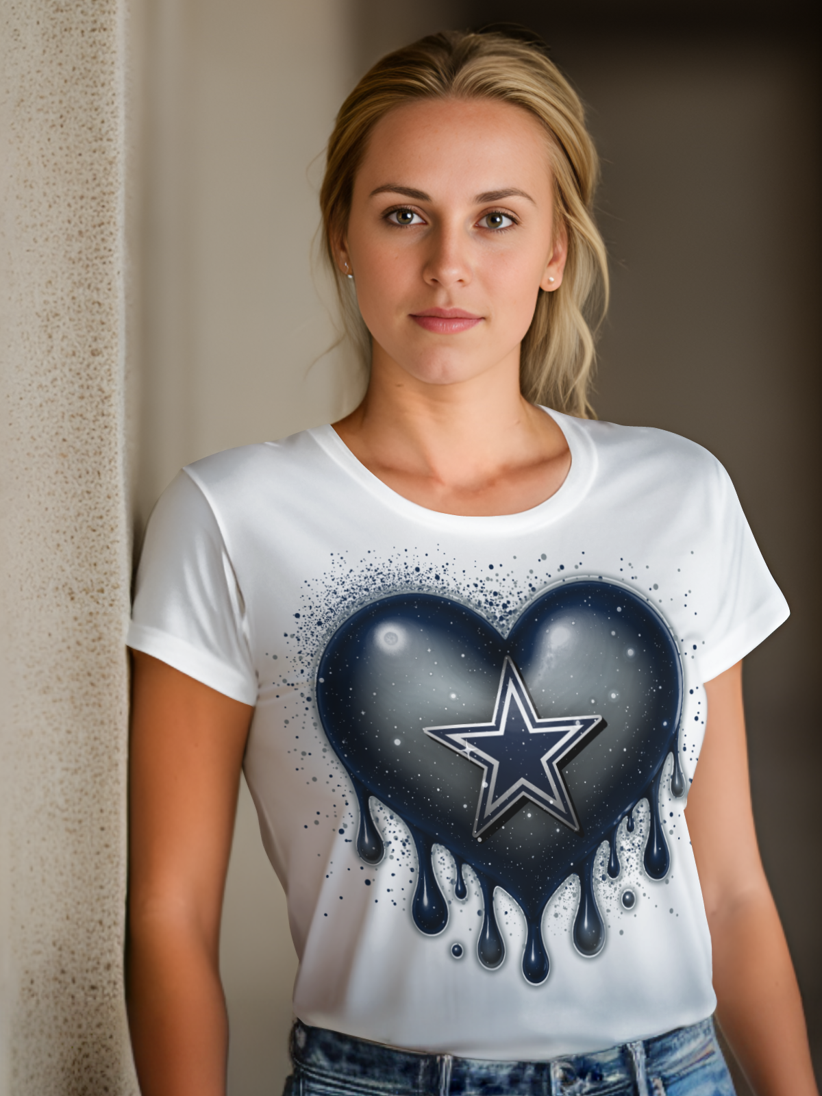 HeartDrip Football Sublimation/DTF T-Shirt Images