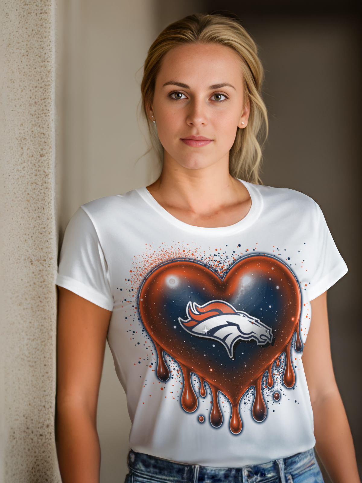 HeartDrip Football Sublimation/DTF T-Shirt Images
