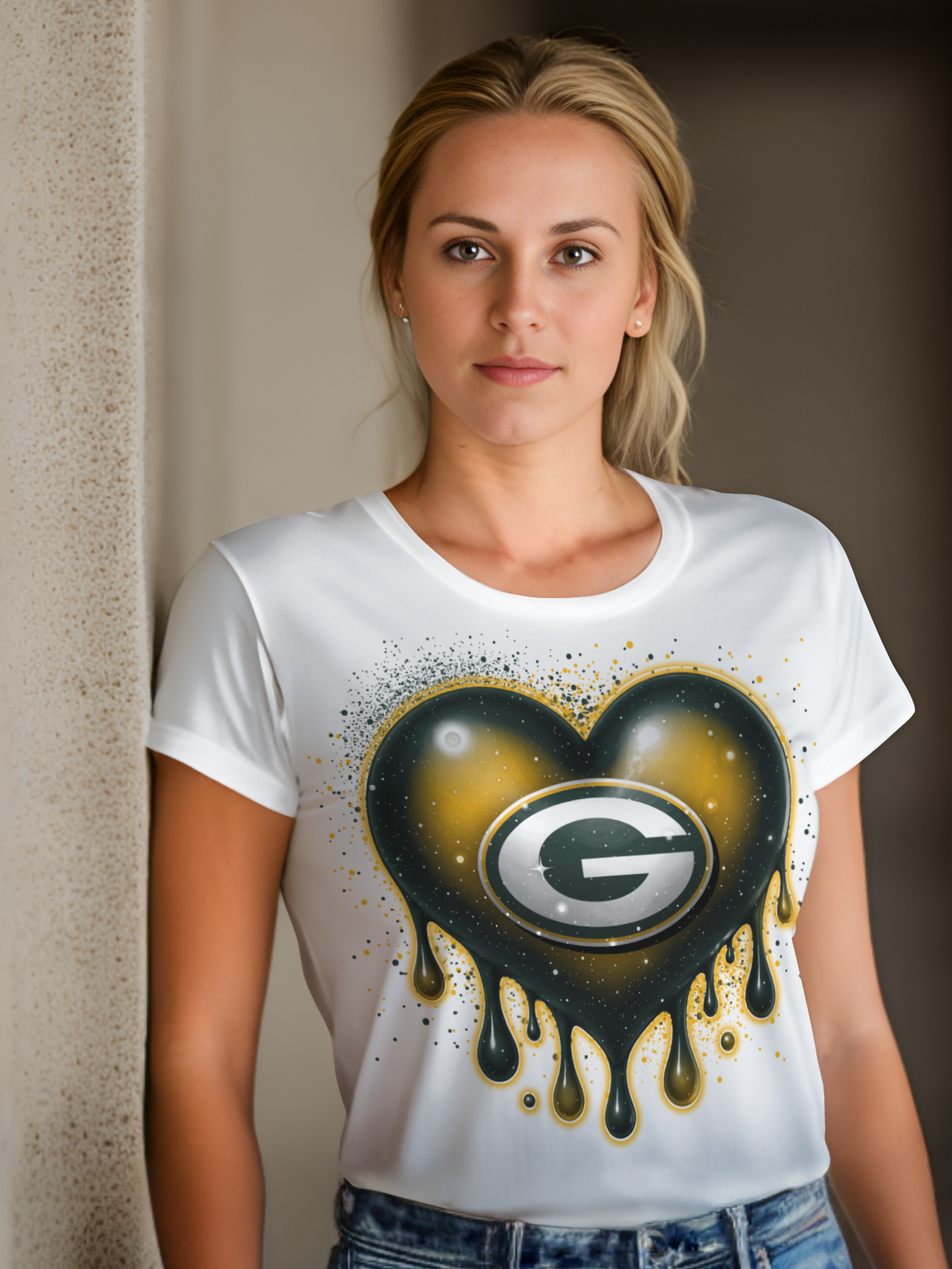 HeartDrip Football Sublimation/DTF T-Shirt Images
