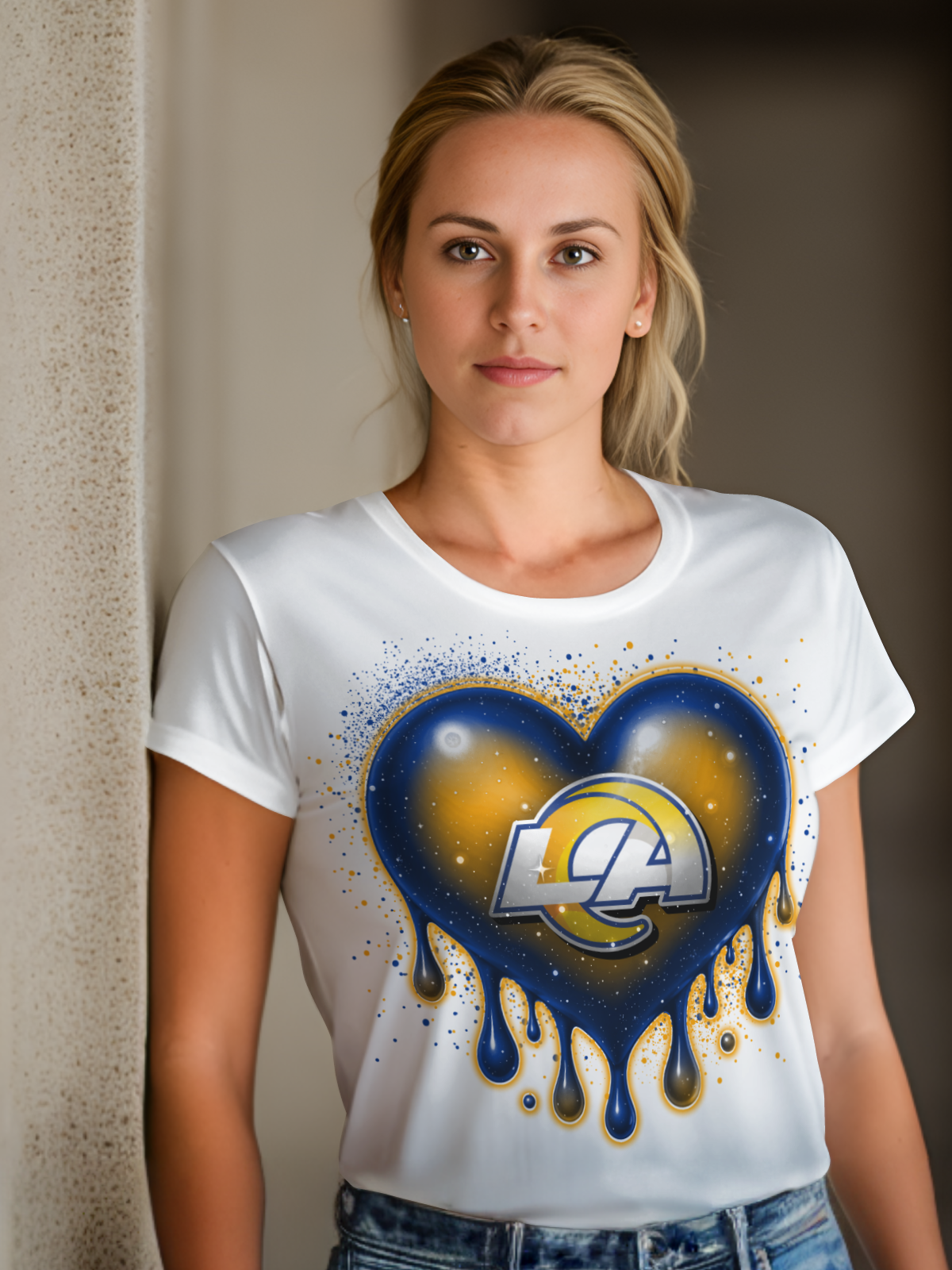 HeartDrip Football Sublimation/DTF T-Shirt Images