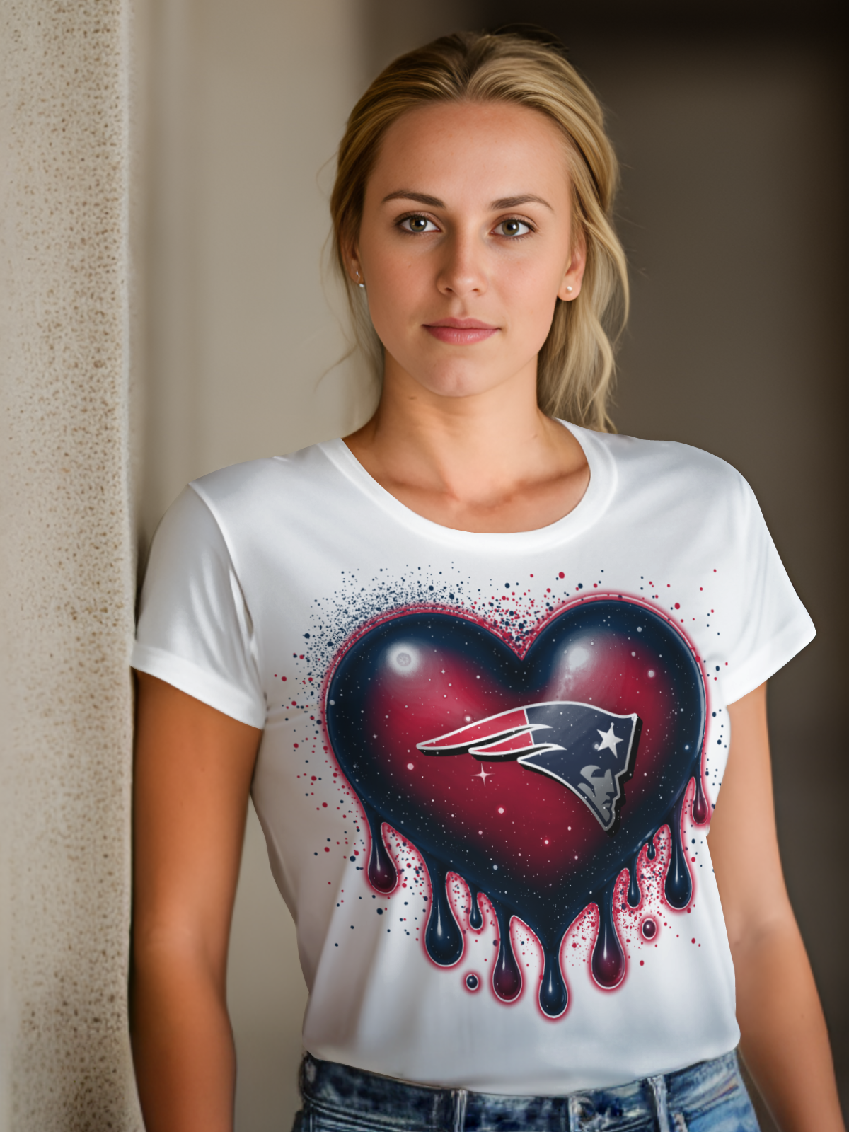 HeartDrip Football Sublimation/DTF T-Shirt Images