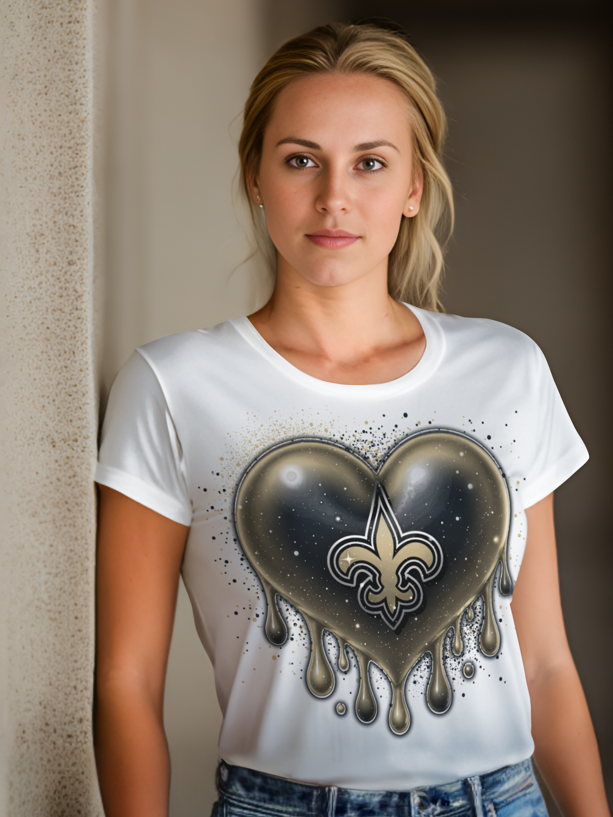 HeartDrip Football Sublimation/DTF T-Shirt Images