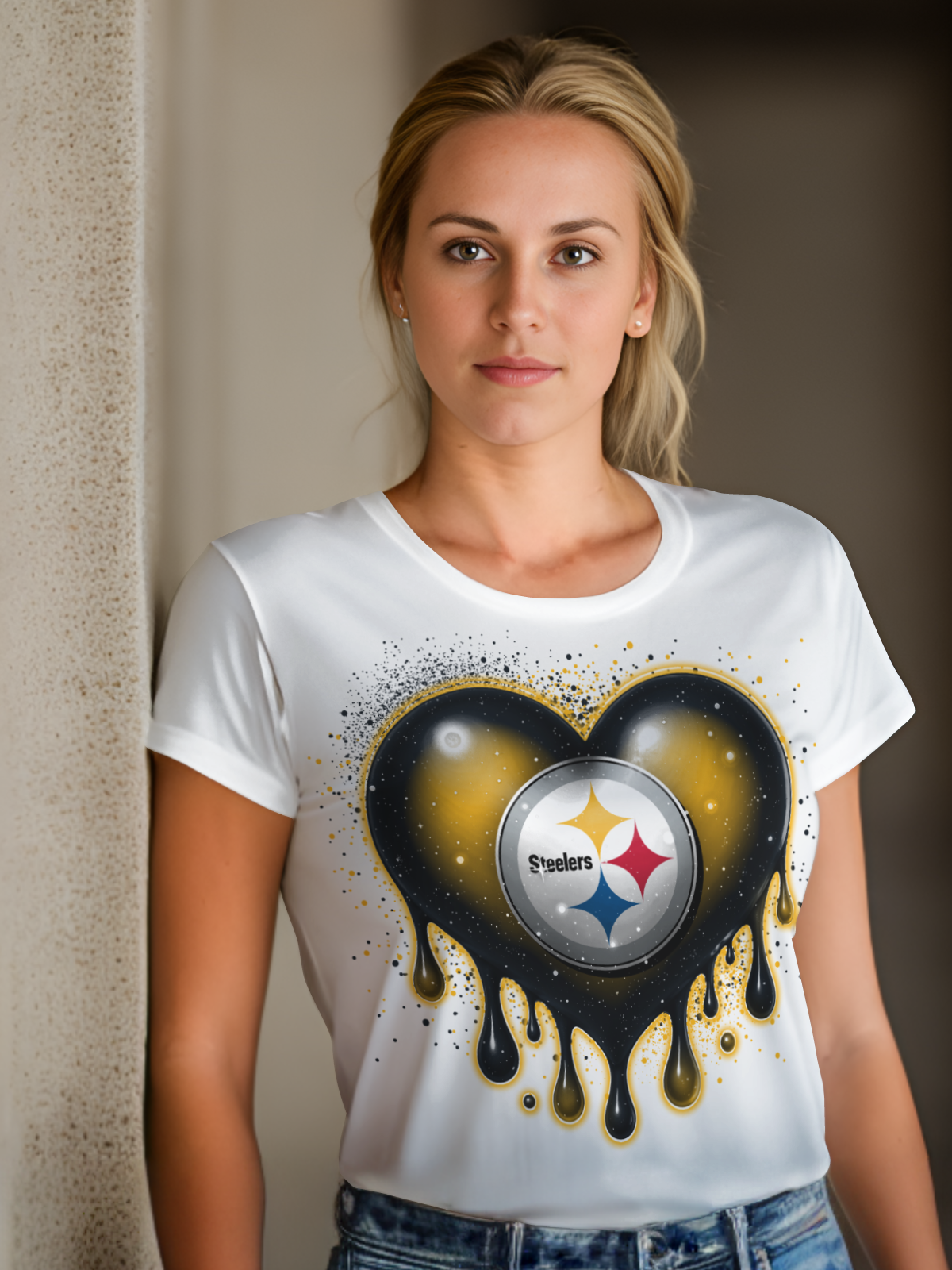 HeartDrip Football Sublimation/DTF T-Shirt Images