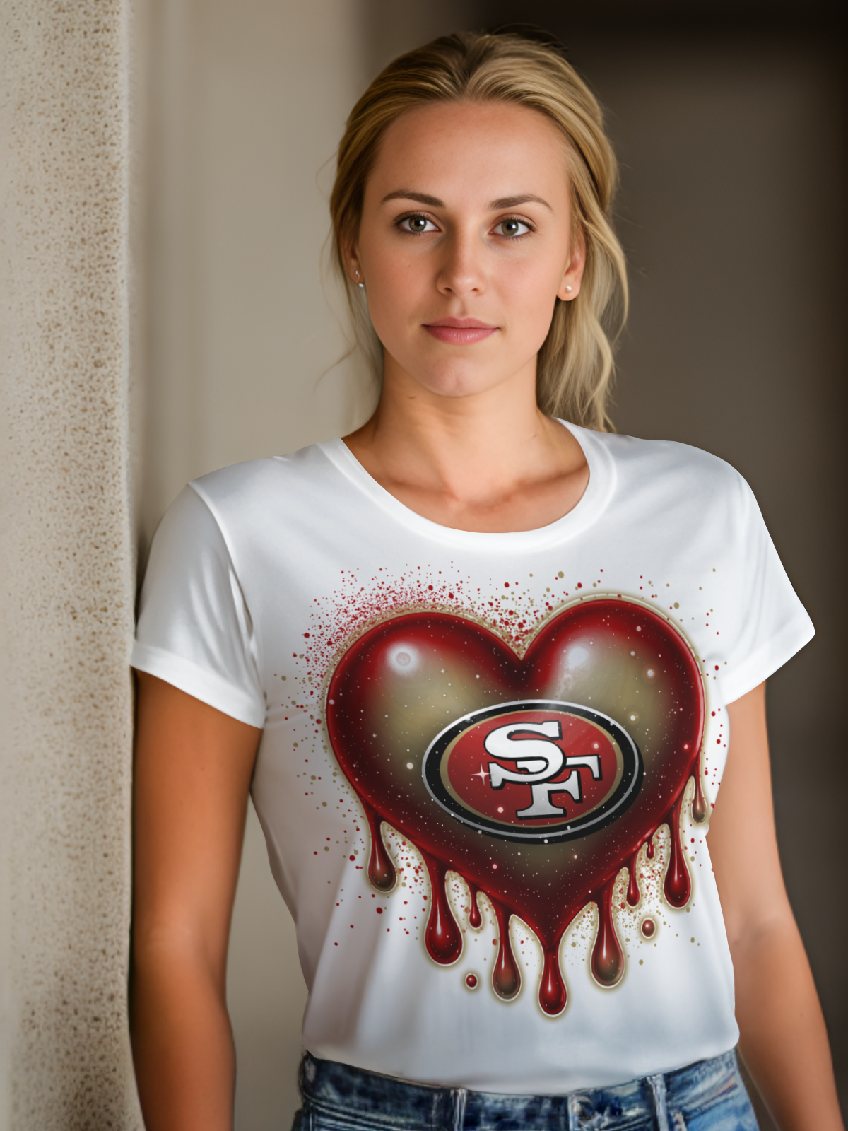 HeartDrip Football Sublimation/DTF T-Shirt Images