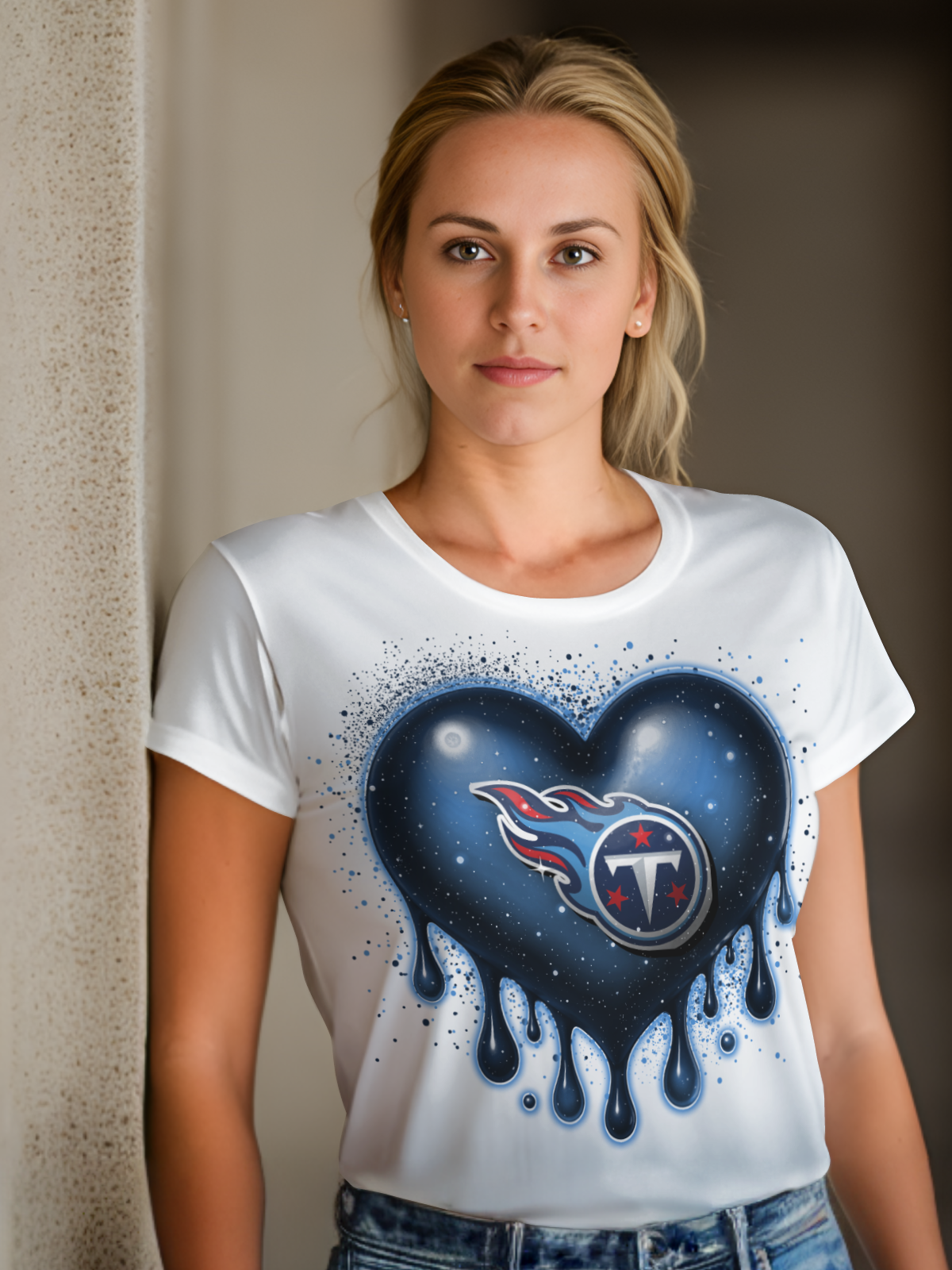HeartDrip Football Sublimation/DTF T-Shirt Images
