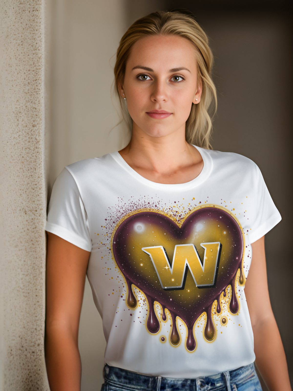 HeartDrip Football Sublimation/DTF T-Shirt Images