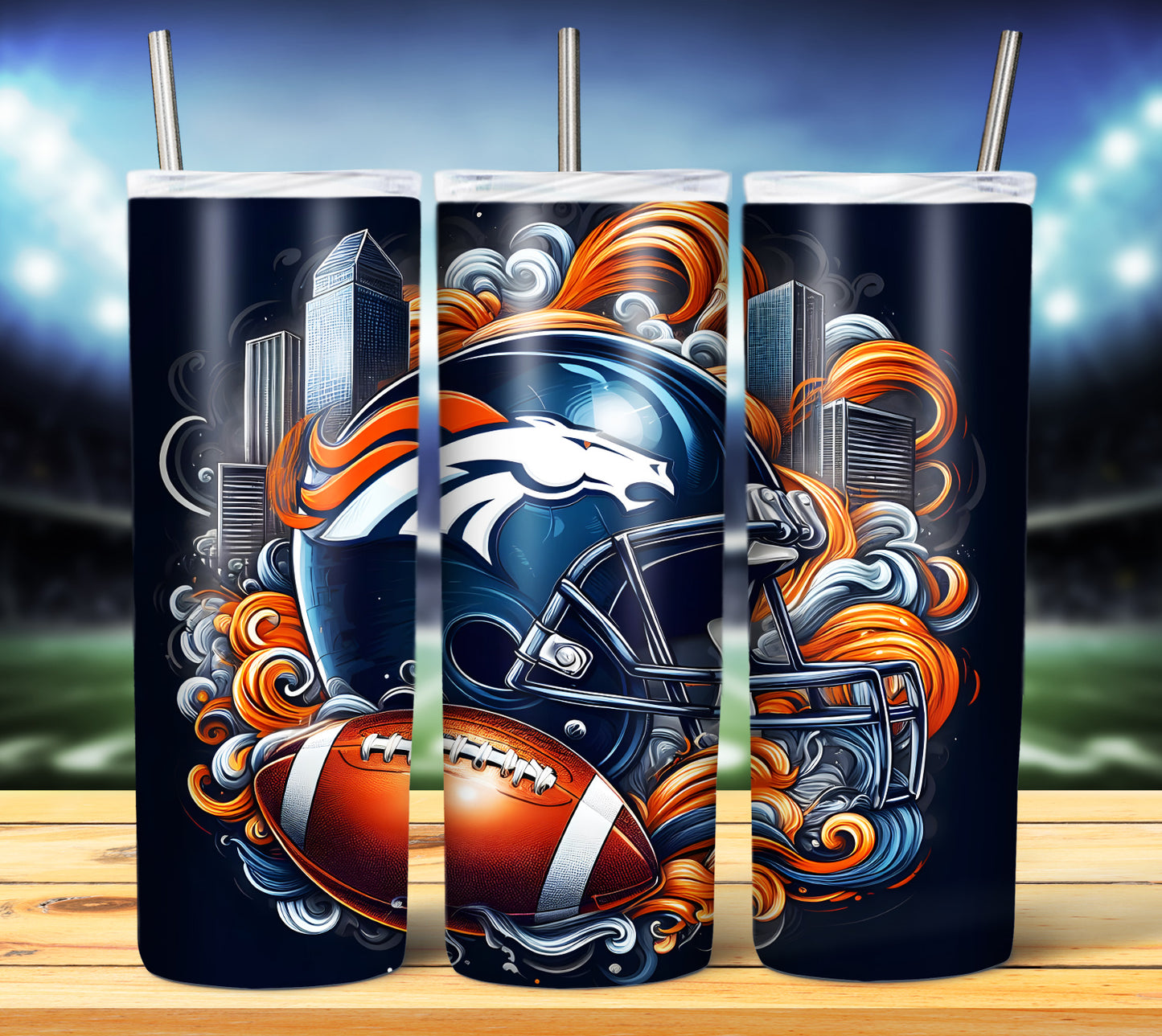 Smoke City Football 20oz Sublimation Tumbler Image