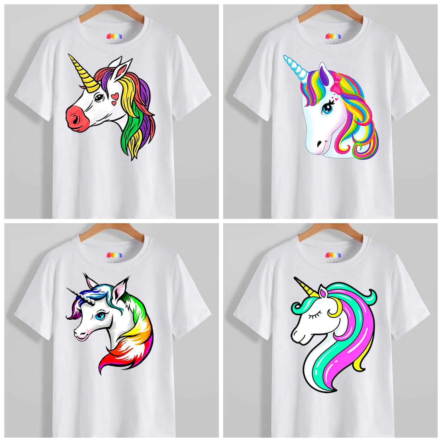 Cute Unicorn Sublimation/DTF T-Shirt Images Bundle