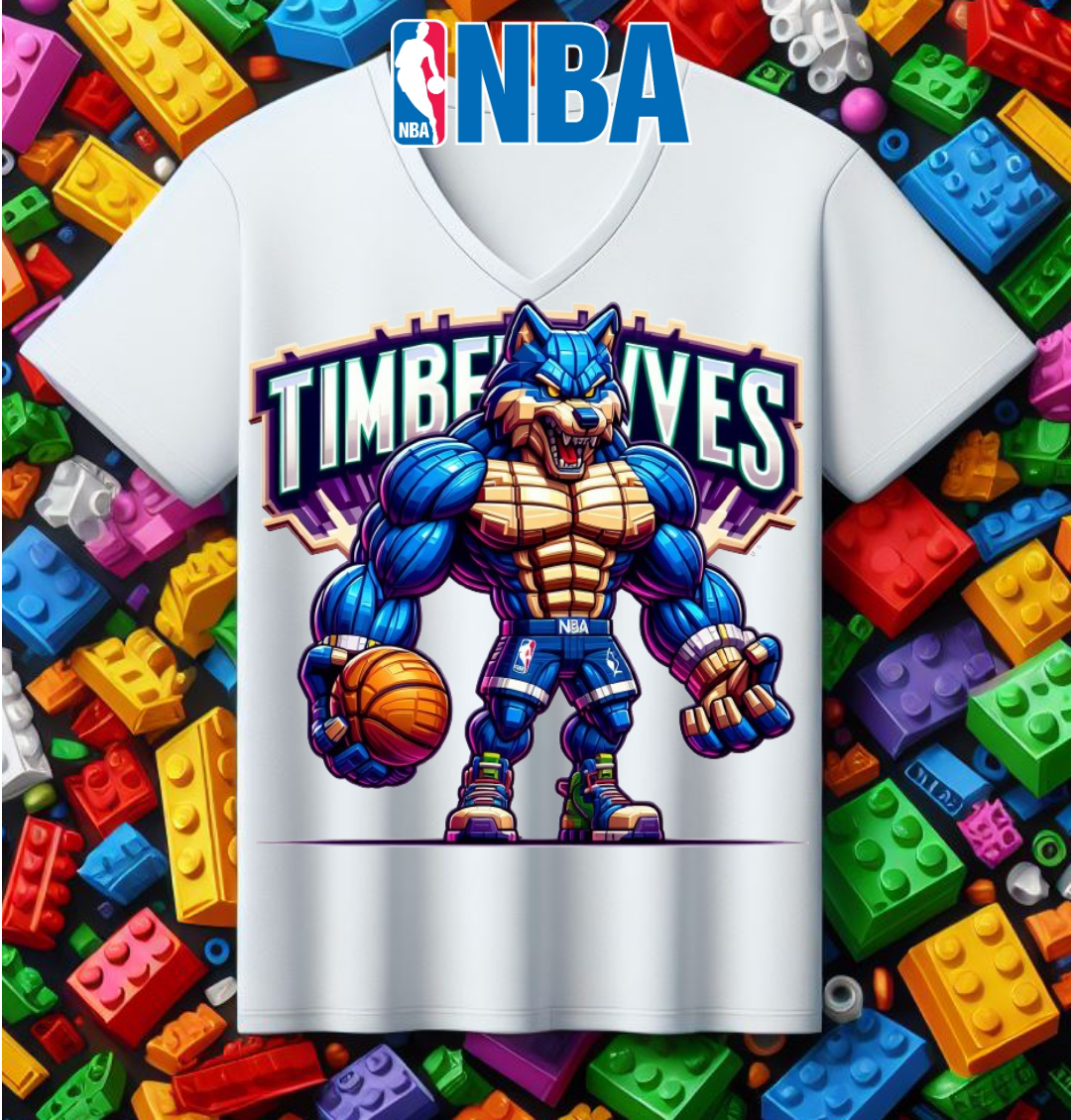 Block Basketball Sublimation T-Shirt/DTF Image Bundle