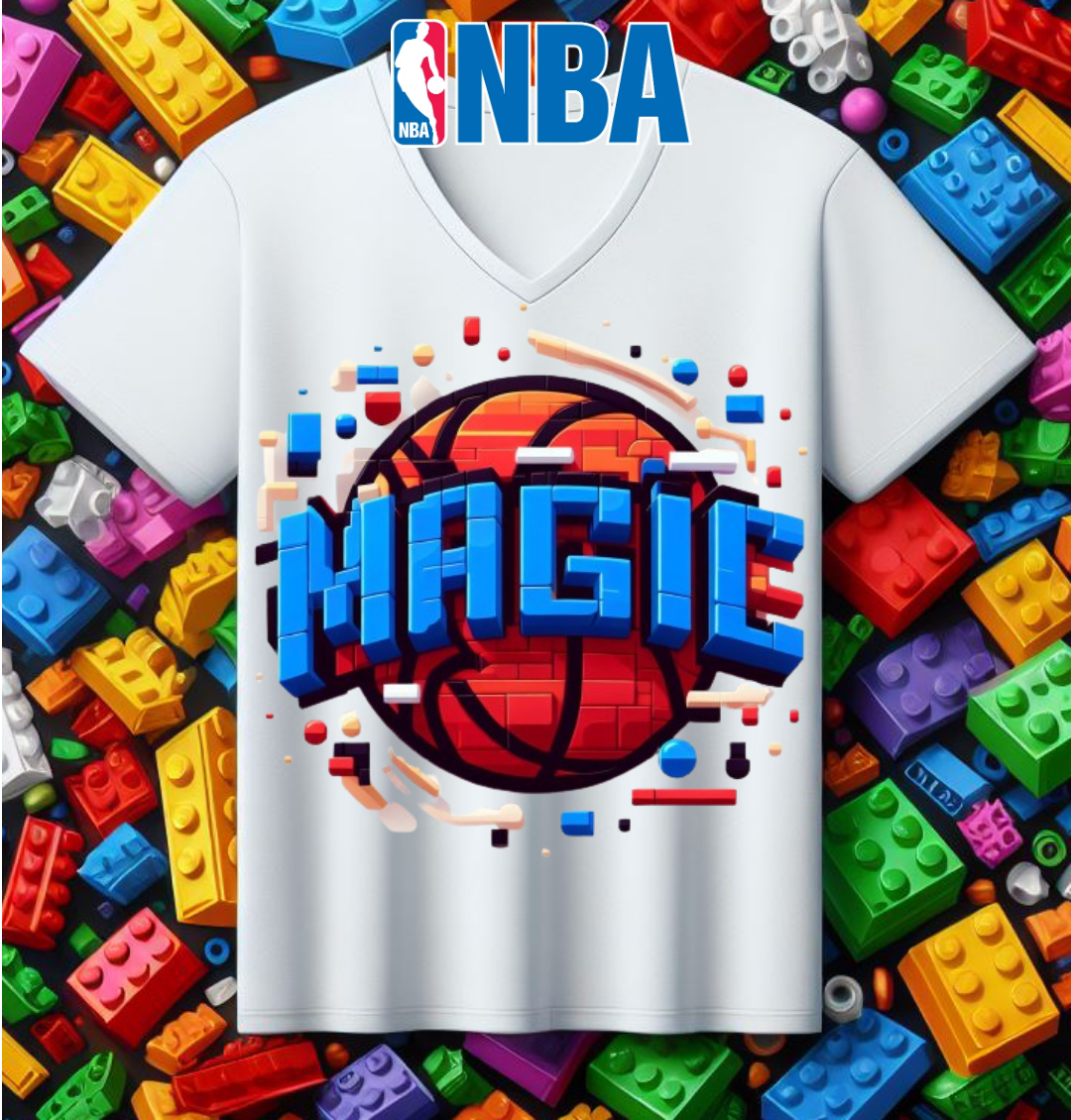 Block Basketball Sublimation T-Shirt/DTF Image Bundle