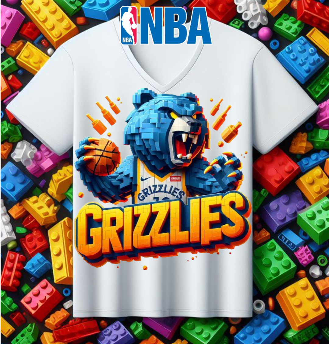 Block Basketball Sublimation T-Shirt/DTF Image Bundle