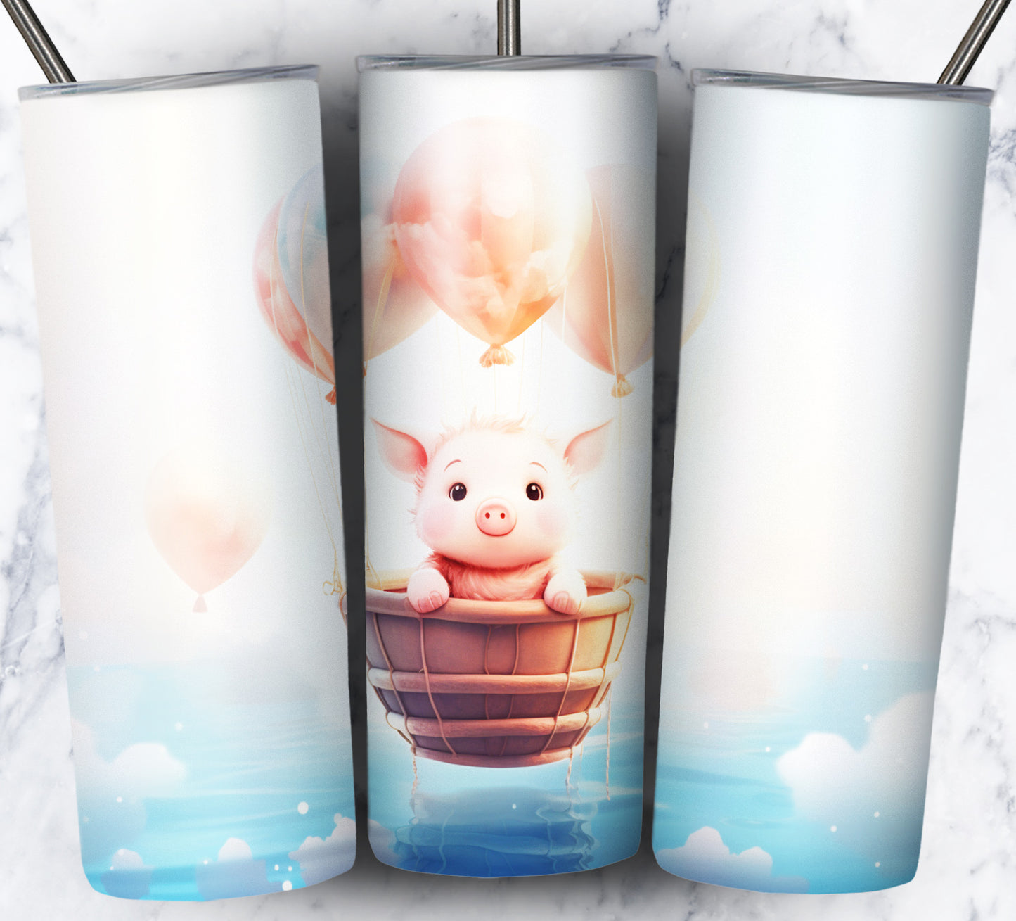 100+ Assorted Animal HotAir Balloon 20oz Sublimation Images Bundle
