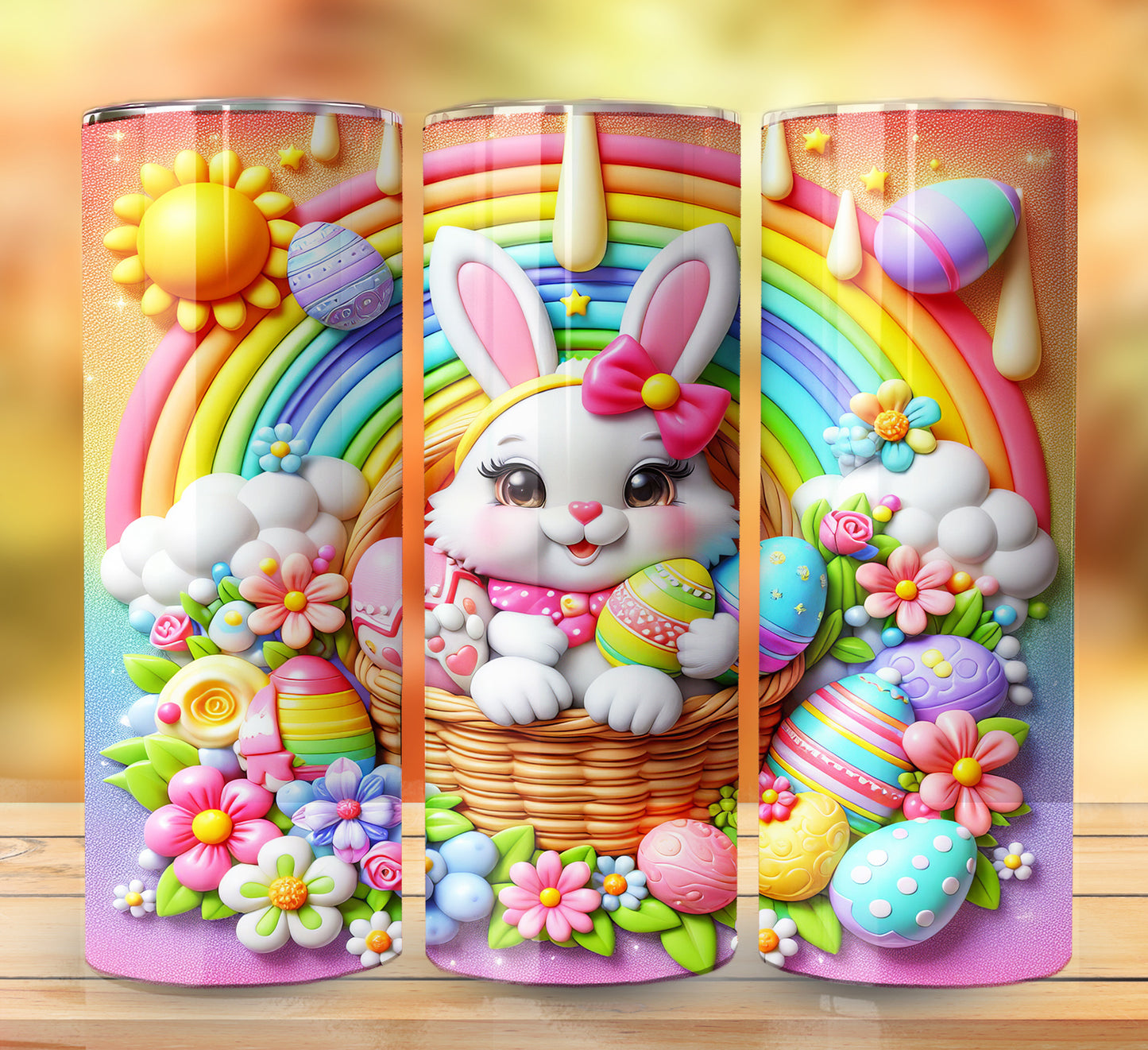 3D Inflate Easter Sublimation 20oz Images Bundle