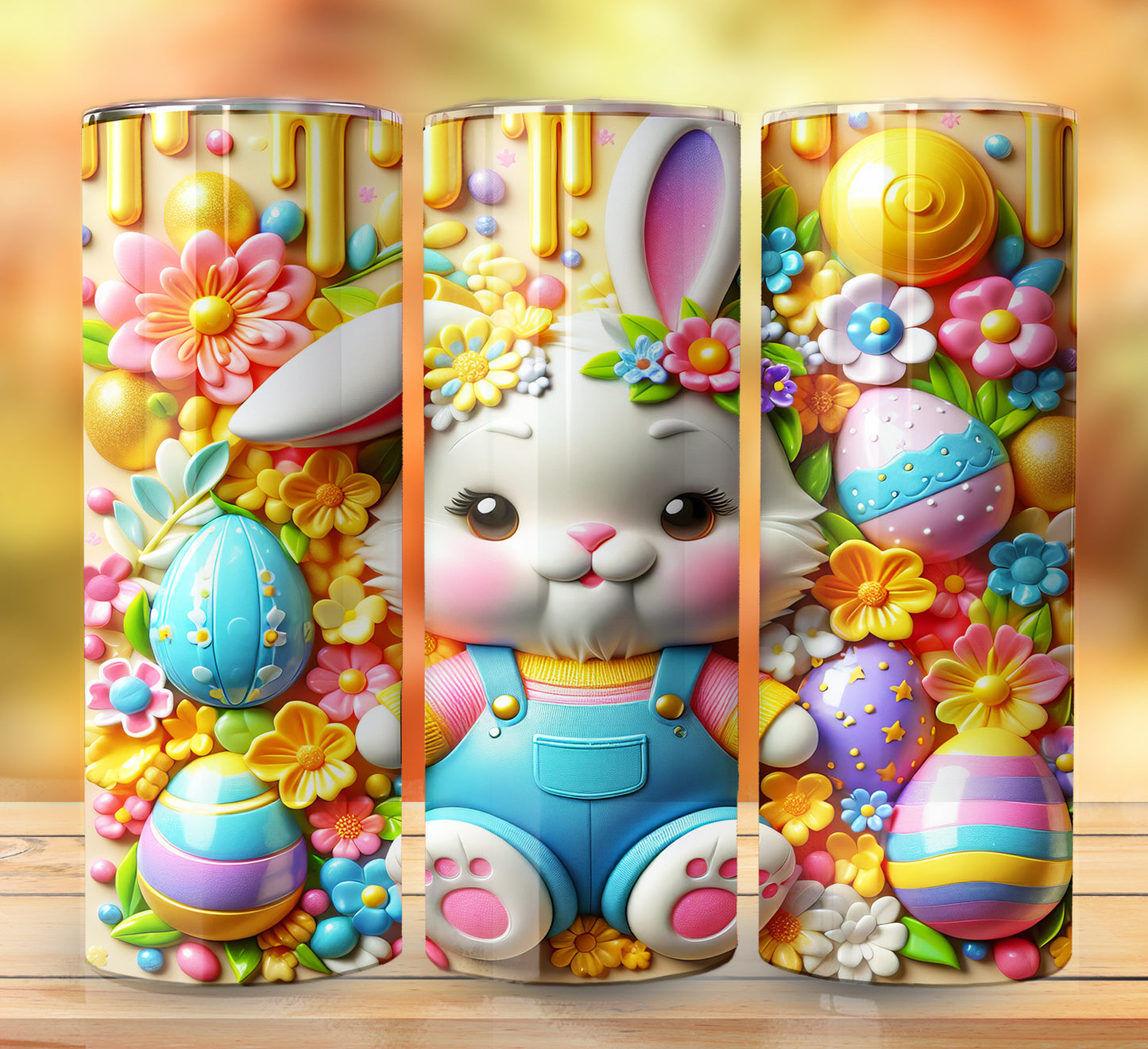 3D Inflate Easter Sublimation 20oz Images Bundle