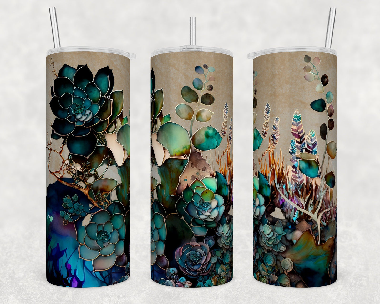 Succulents 20oz Sublimation Tumbler Image