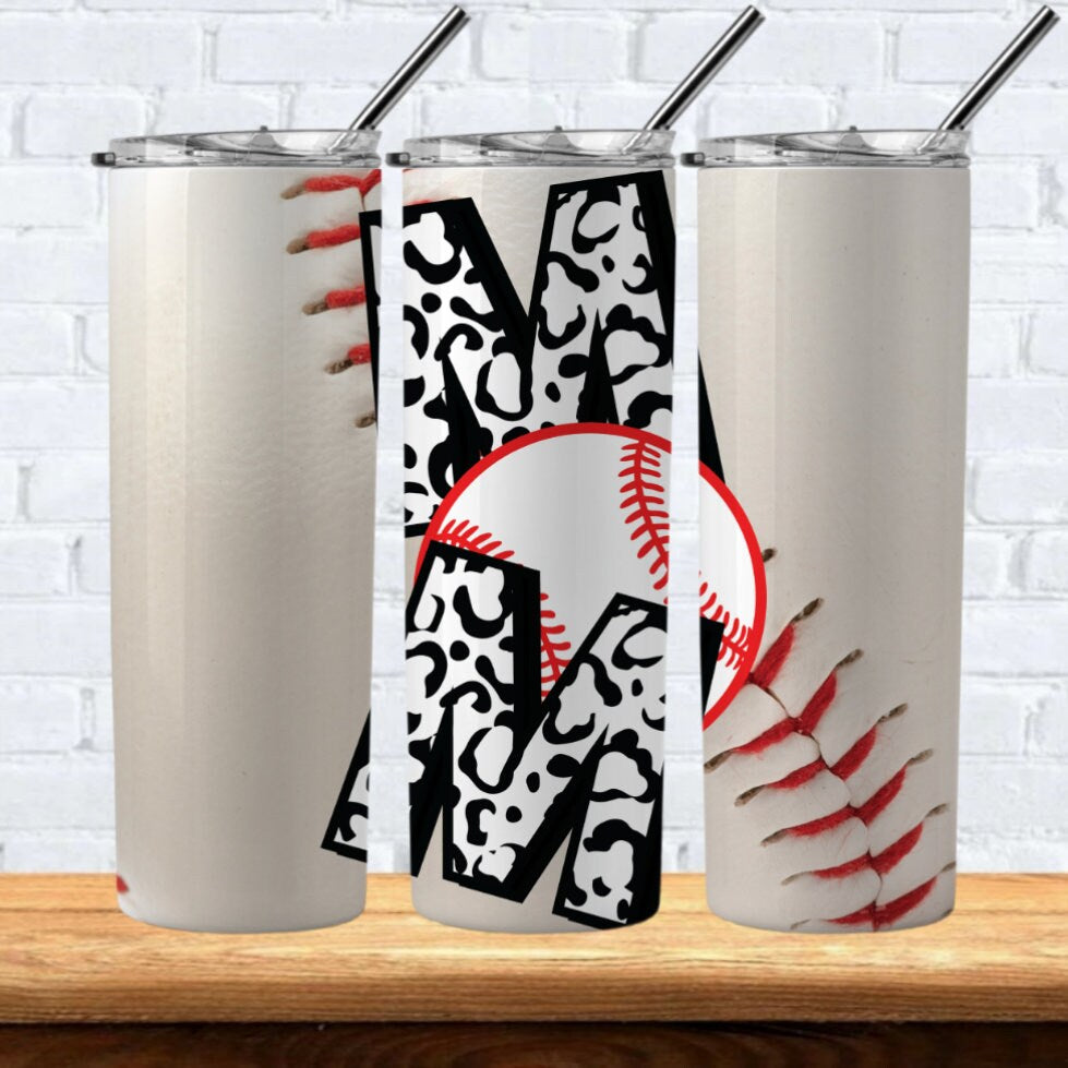 Baseball Mom 20oz Sublimation Tumbler Image