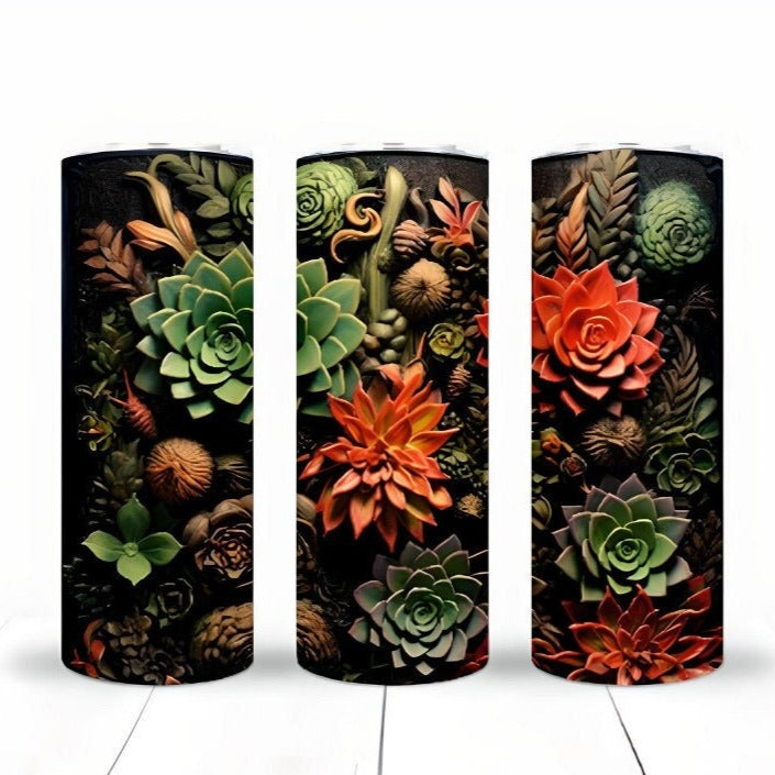 Succulents Sublimation 20oz Tumbler Image