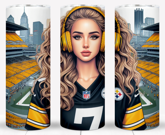 Girl Football 20oz Sublimation Tumbler Image Bundle