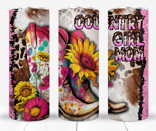 Country Girl Mom Sublimation 20oz Tumbler Image