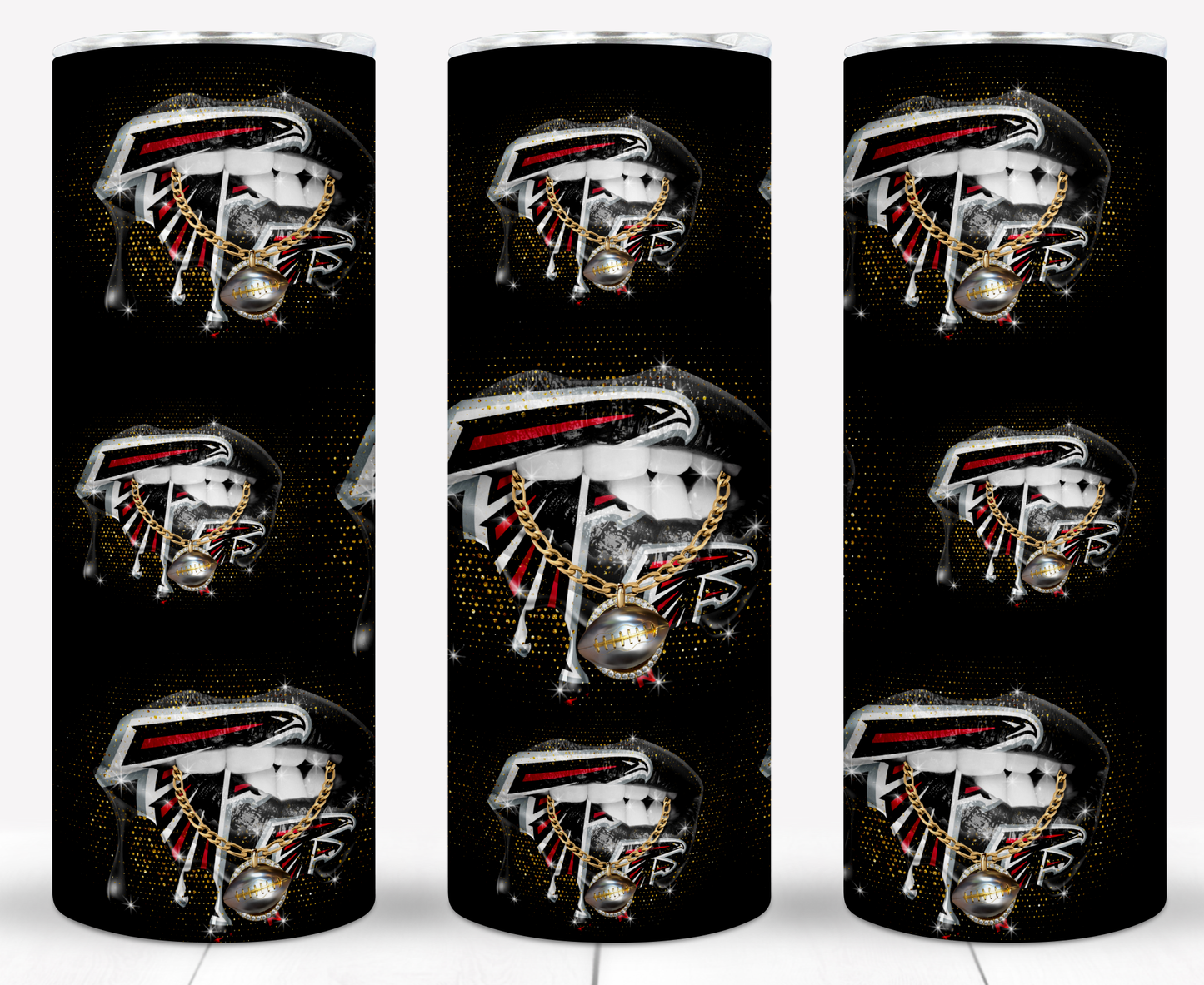 Lips Football 20oz Sublimation Tumbler Image