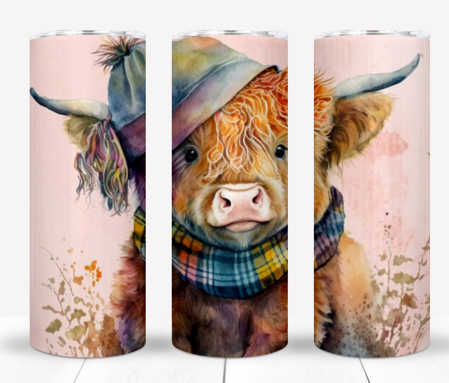 Highland Cow Sublimation 20oz Tumbler Image