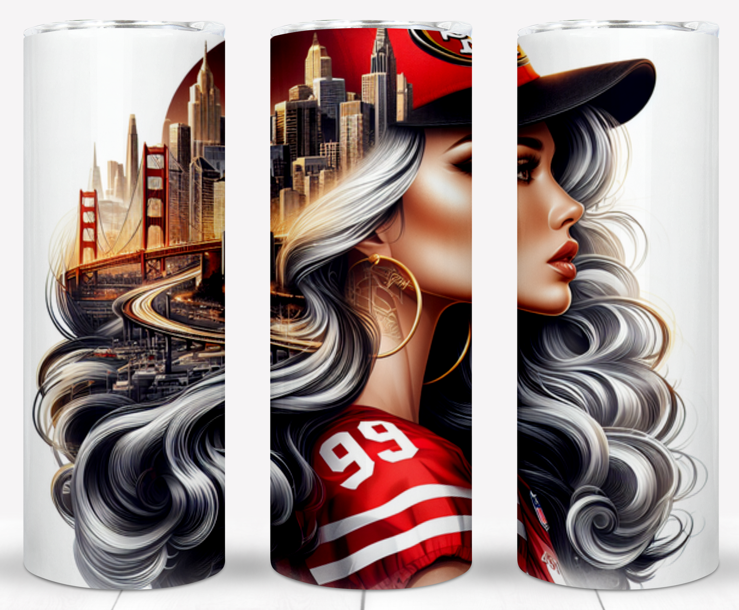 Girl Football 20oz Sublimation Tumbler Images Bundle