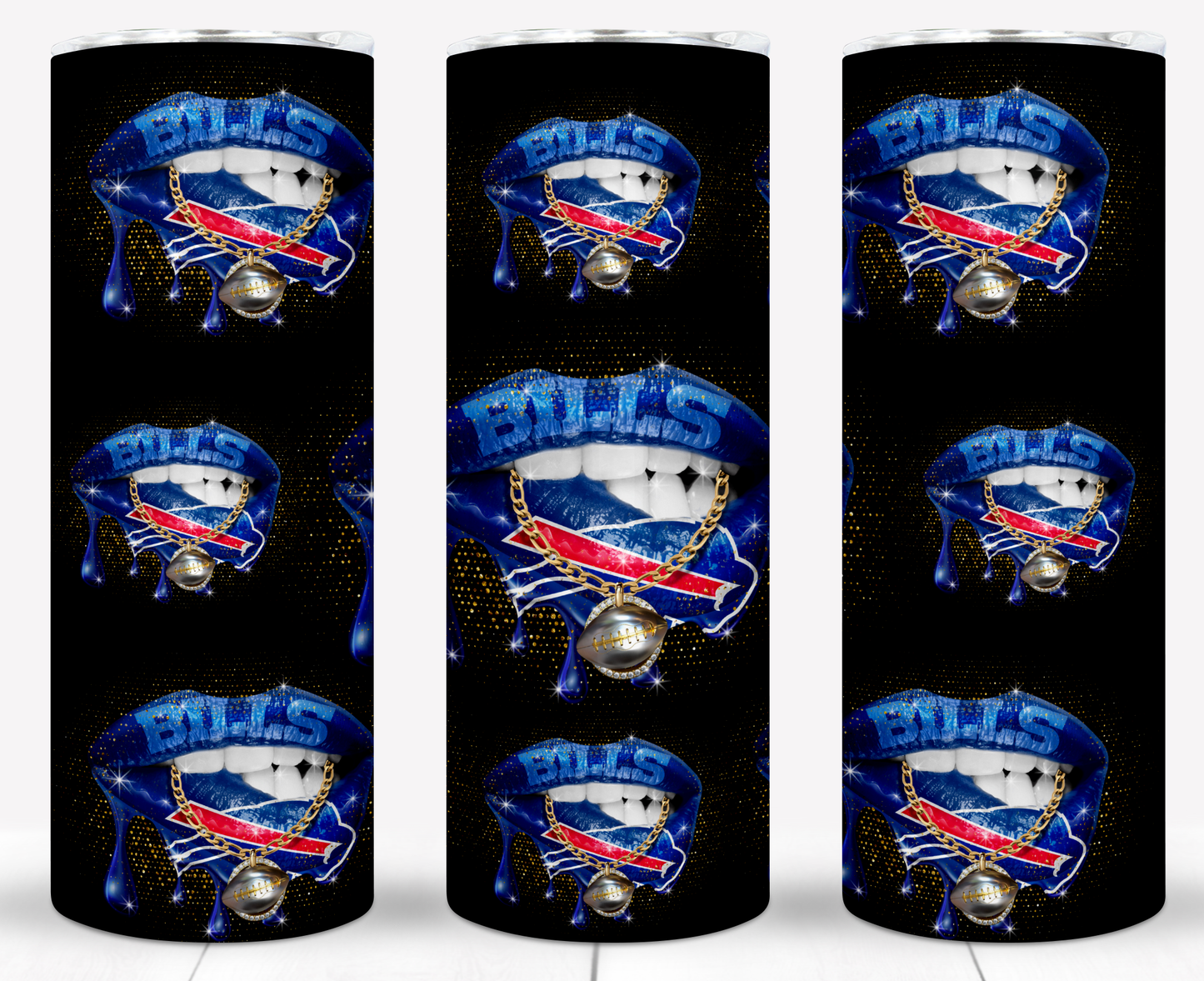 Lips Football 20oz Sublimation Tumbler Image