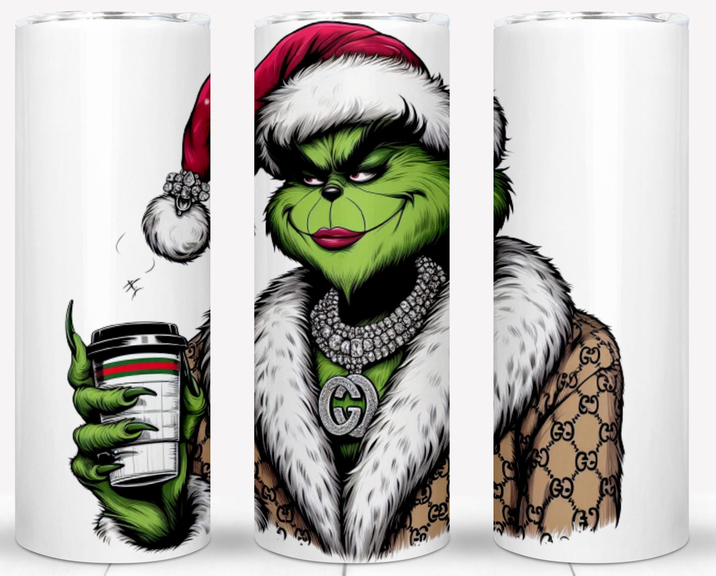 30+ Christmas Brand Grinch Sublimation 20oz Tumbler Images Bundle