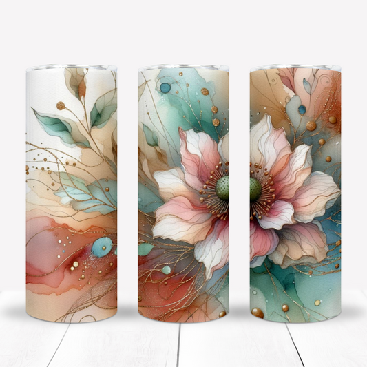 Floral 20oz Sublimation Tumbler Image