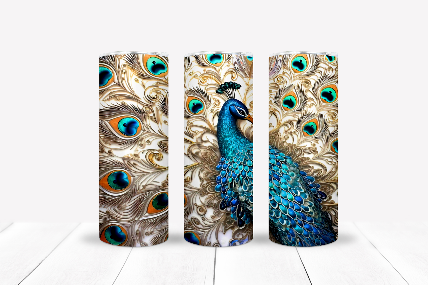 Peacock 20oz Sublimation Tumbler Image Bundle