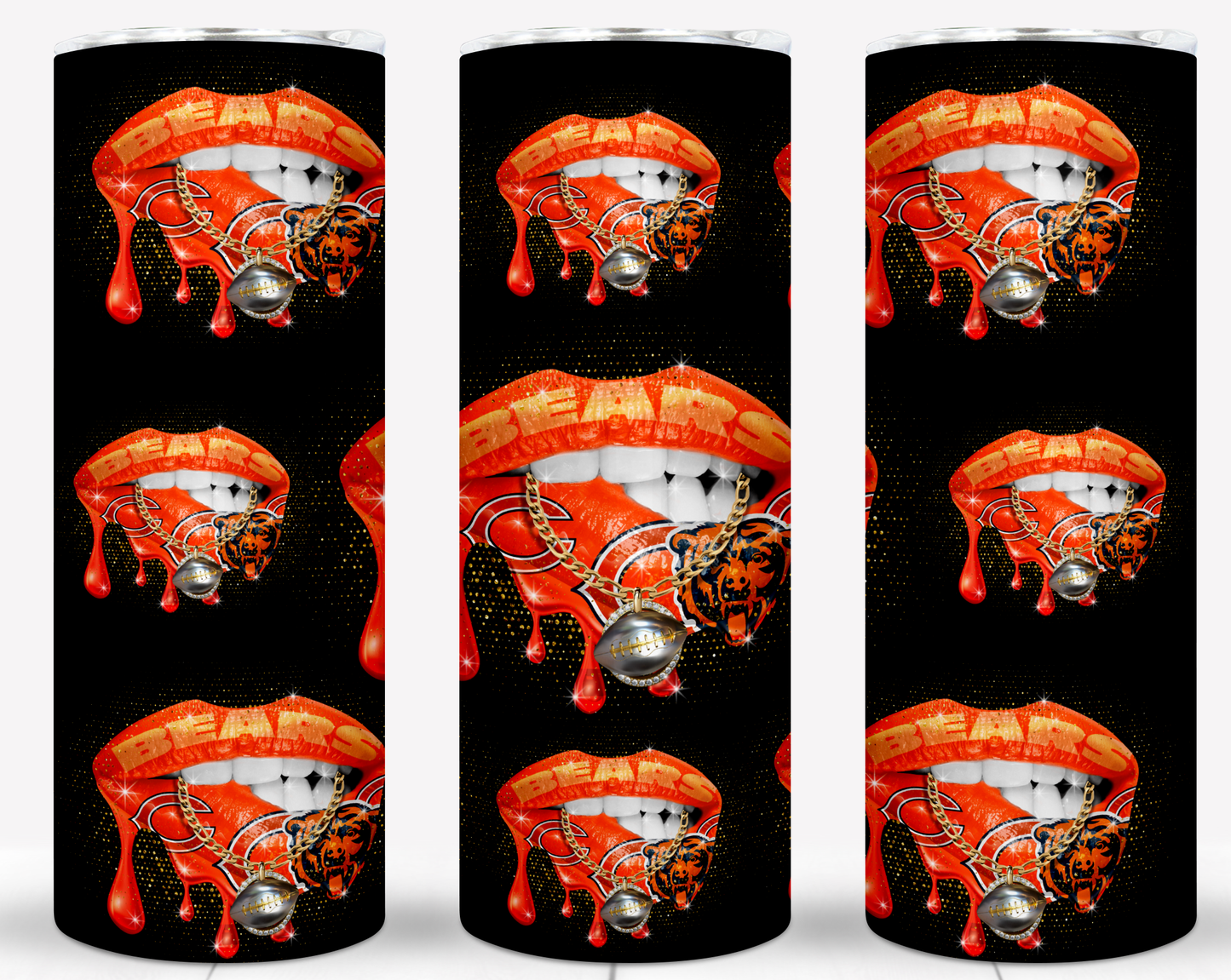 Lips Football 20oz Sublimation Tumbler Image