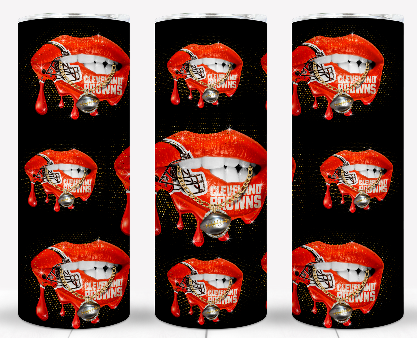 Lips Football 20oz Sublimation Tumbler Image